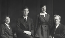 Before and after photo restoration examples from ImageRevive