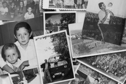 Loose family photos sorted and prepared for scanning and digital archiving